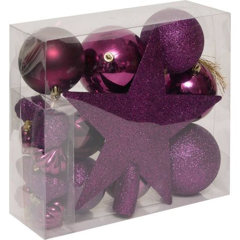 Kit bdn 18 pezzi viola - Feeric lights & christmas
