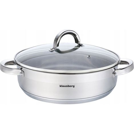 Flacher Topf mit Deckel 28 cm KLAUSBERG KB-7174