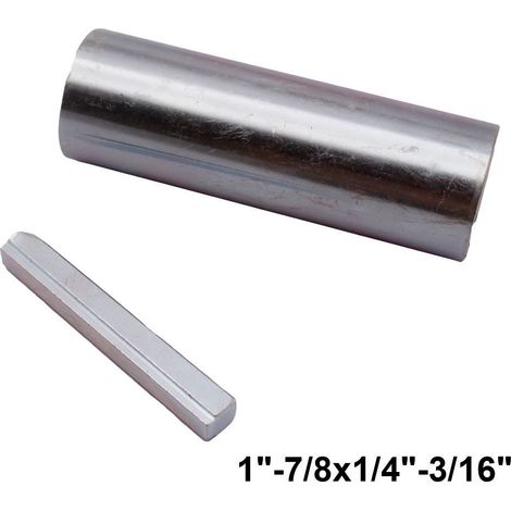 Machine shaft adapter pulley hole reducer sleeve bushing and key shaft 1"-7/8"1/4"-3/16" (1/4)