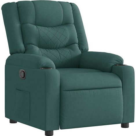 Maison Exclusive - Poltrona Reclinabile in Tessuto Verde Scuro
