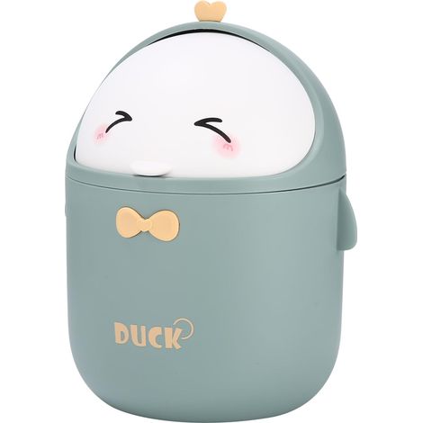 Mini poubelle de table couvercle, poubelle de dessin animé mignonne, corbeille à papier Kawaii, boîte de rangement bureau, chambre d'enfant, coiffeuse