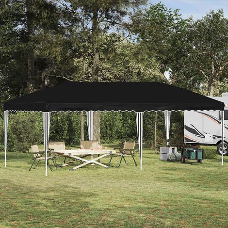 Teenpull – Pop-up Partyzelt 575 x 290 x 245 cm Schwarz (1/5)