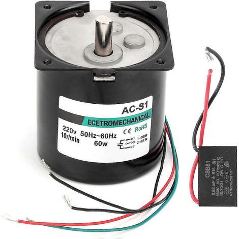 220V Wechselstrom 60W XD80KTYZ10 10rpm Synchronmotor, Permanentmagnet-Exzenterwelle, hohes Drehmoment, niedrige Drehzahl, hohe Leistung, für den Einsatz in Haushalt und Industrie. (1/5)