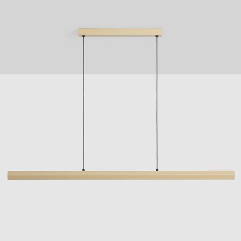 Lámpara Colgante Lineal LED 42W Aluminio Blanco Seleccionable Iluminación Doble Cara Funky Kool Beige Seleccionable (Cálido-Neutro) 2700K - 3500K - 4000K