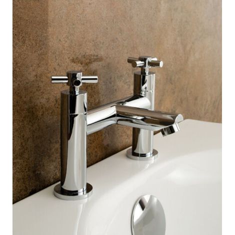 Crox Cross Handle Bath Filler Tap Chrome (1/5)