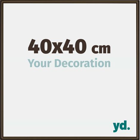 yd. - Cadre photo 40x40 - Structure Noyer - Aluminium - New York (1/5)