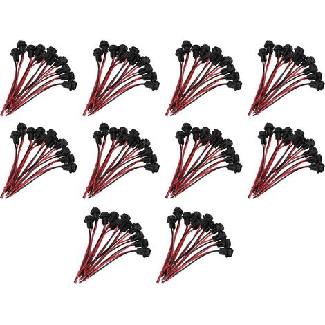 Lot de 100 T10 W5W 168 194 lampe support Douille Verre Base lampe Douille DIY, noir (1/5)