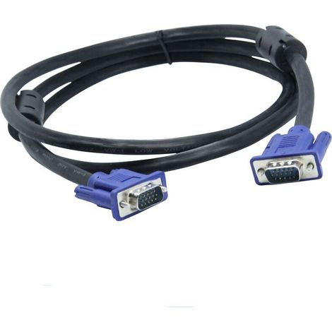 Cable Vga-Vga - 15 Broches Mâle-Mâle - 8 M - Pour Écran Pc Projecteur Lcd Led - Résolution Jusqu'à 1920x1200 - 1 Pièce (1/5)