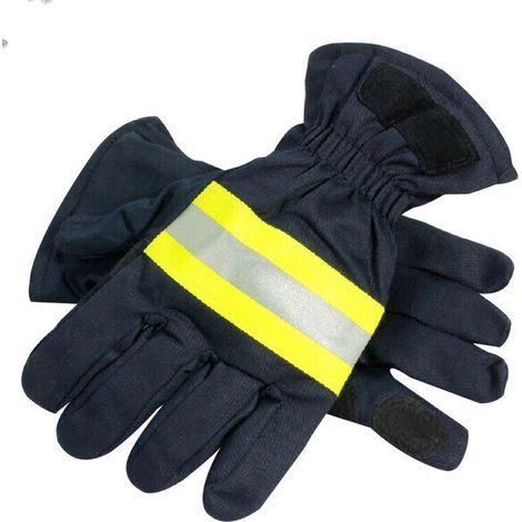 Gants de protection pompiers, ignifugés, avec bandes réfléchissantes (1/5)