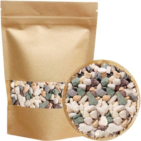 Pierres Décoratives 900 g Pierre Blanche Deco Gravier Decoratif Gravier Blanc pour Vases, Petites Pot de Fleurs, Aquarium, Plantes Succulentes, Aménagement Paysager, Maison et Jardin
