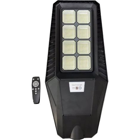 LAMPIONE 400W PANNELLO SOLARE INTEGRATO CREPUSCOLARE IP65 LUCE Fredda 130lm/w (1/5)