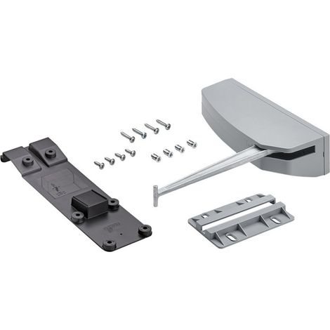 Hettich WingLine L, Basisset Push to move, grau, rechts, leicht (1/3)
