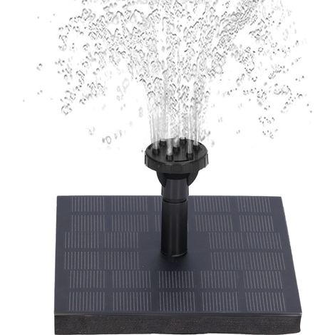 Fontaine Solaire Extérieur Flottante, 4,3X4,3 Pouces Fontaine Piscine Carré, 7V 1,4W Fontaine Jardin, Fontaine Solaire 2,5W Fontaine Solaire Exterieure Jardin pour Bassins d'Agrément Bassin