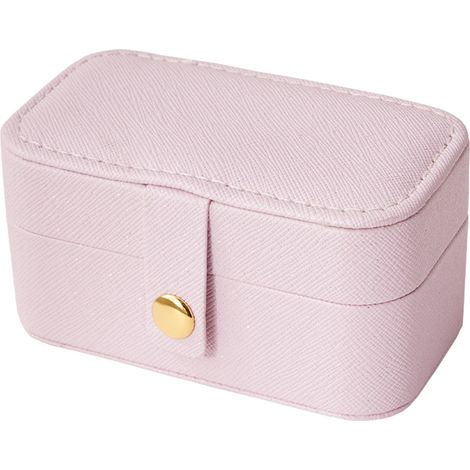Portagioie da viaggio, mini portagioie, scatola regalo per damigella d'onore, piccolo organizer per ragazze (rosa)