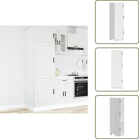 vidaXL Küchenschrank Porto Weiß Holzwerkstoff (1/5)