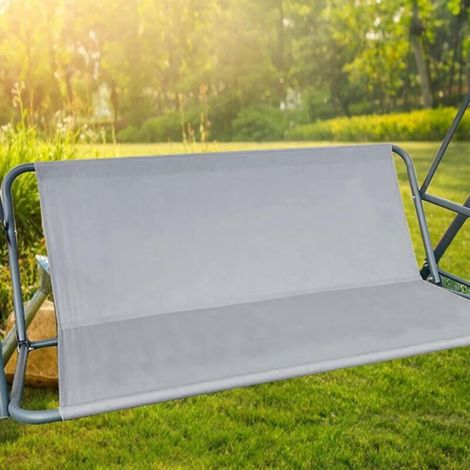 Housse de rechange pour balancelle, tissu Oxford 600D, imperméable, anti-poussière, pour terrasse, balcon et jardin (115x50x50 cm, Gris) (1/4)