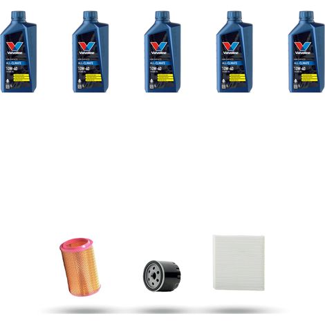 Kit tagliando 3 FILTRI e 5L OLIO compatibile con Alfa Romeo 166 (936) 2.0 Twin Spark 110kw dal 2002 al 2007 (1/4)