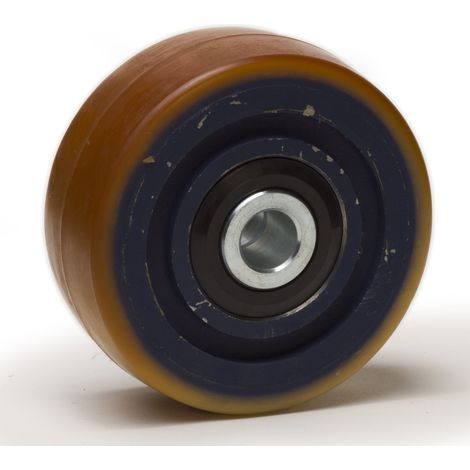 Roue VULKOLLAN® jante fonte 140 x 50 alésage 20 longueur de moyeu 62,5 mm