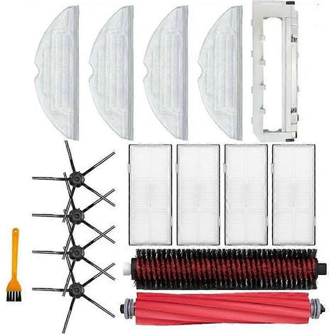 Hauptseitenbürste + Hepa-Filter + Wischmopp für die Roboter S7 MaxV Ultra und S7 Pro, komplettes Wartungsset, langlebige Ersatzteile, effizientes Reinigungszubehör, einfacher Austausch, Mehrzweckpaket (1/5)