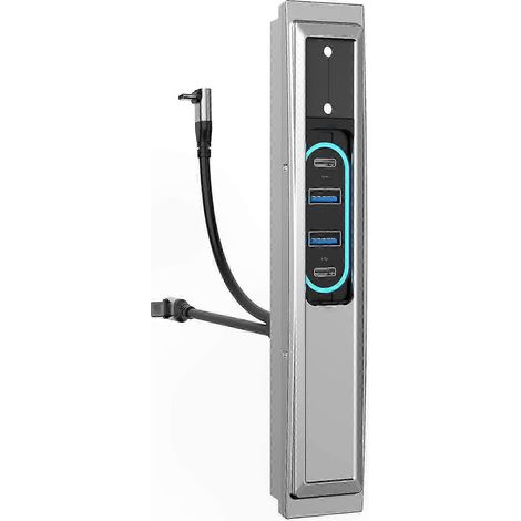 Station d'accueil USB Hub Multiport pour Console Centrale, Adaptateur USB-C à Capteur Intelligent, Ports USB Supplémentaires pour Voiture, Accessoire Auto (1/4)