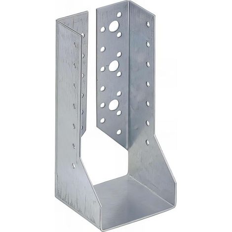 Sabot De Charpente - 1 Pièce - Acier Galvanisé - Ailes Intérieures - Fixation Poutres Et Solives - 80x180 Mm (1/2)