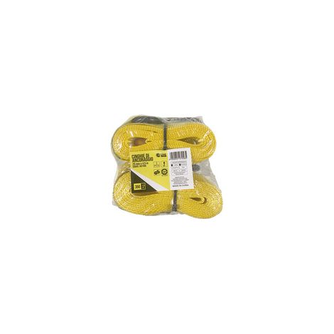 C SET  2/CINGHIE ANCORAGGIO CRICCHETTO 25MM 4.5MTS- 1,0 pz