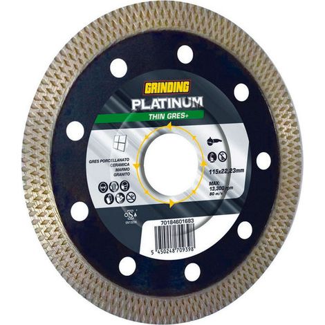 DISQUE DIAMANT MEULAGE PLATINE THIN GRES 115X1,2