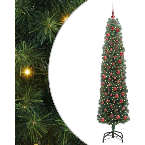 Árbol de Navidad artificial Verde 180 cm PVC, Acero y Plástico vidaXL