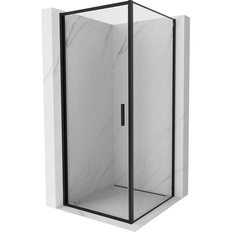 Mexen Exo cabina de ducha abatible 75 x 75 cm, transparente, negro - 817-075-075-70-00 (1/5)