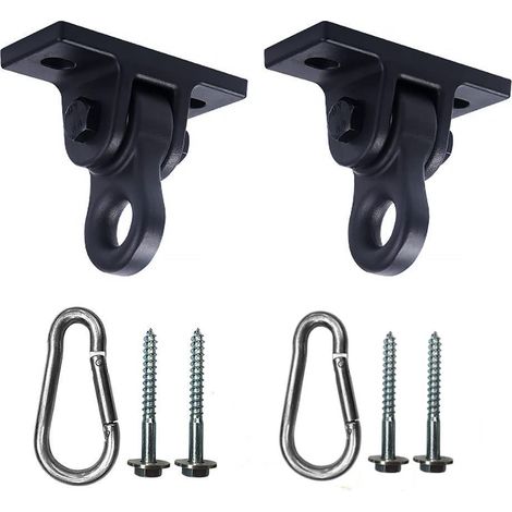 Sturdy black swing frame, suitable for playgrounds and outdoor use, set of two. (1/5)