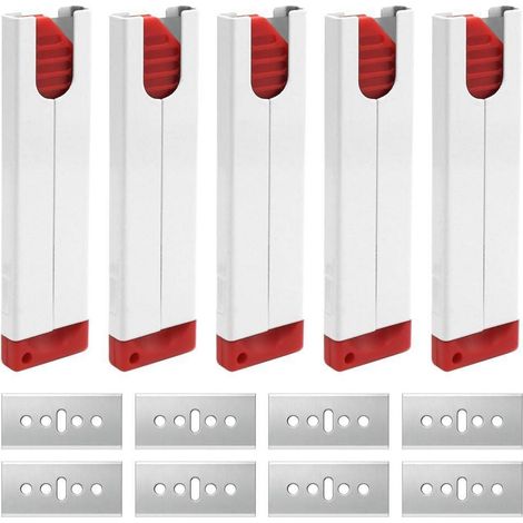 5x Sicherheits-Cuttermesser mit Klingeneinzug & 20 Ersatzklingen