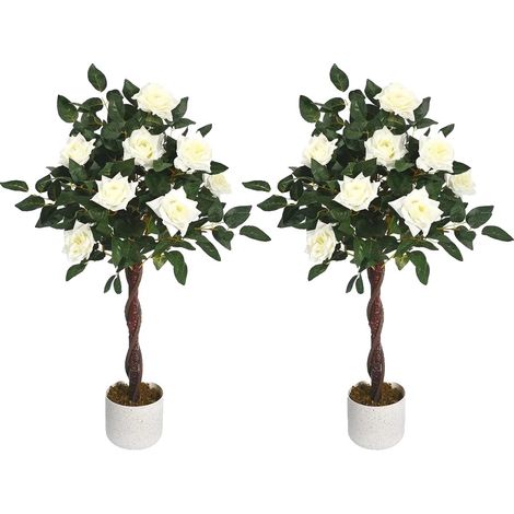 Rosal artificial, diseño realista, fácil mantenimiento, 90 cm. (1/2)