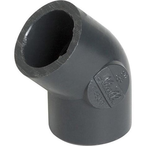 Raccord pression PVC Nicoll - Coude FF 45° Ø25 NF