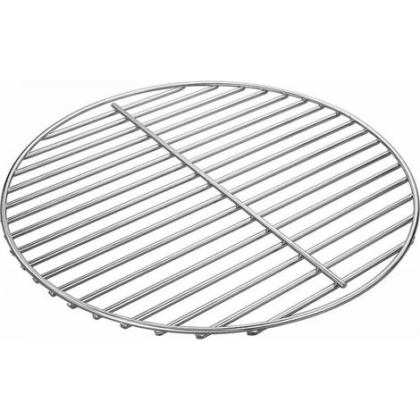 34 cm polished nickel-plated steel cooking grate for Weber charcoal grills, Weber One-Touch charcoal grills, Bar-B-Kettle, Smokey Mountain Cooker Smoker, Jumbo Joe YMYNY (1/4)