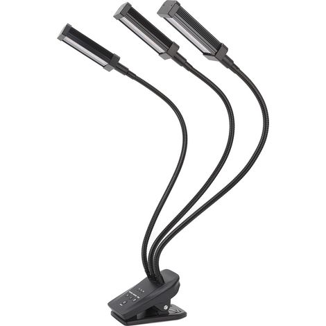 Lampe de croissance LED pour plantes grasses d'intérieur, orientable à 360°, avec minuterie et alimentation 100-240 V (noire, prise britannique). (1/5)