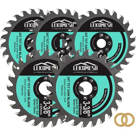 Lame de Scie Circulaire 5pcs 85mm Disque à Tronçonner Meuleuse pour Bois Lame TCT pour Scie Circulaire pour Bois Plastique (1/5)