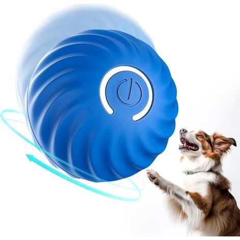 Interaktives Hundespielzeug – Selbstrollender Ball für Hunde – Robuster automatischer Hundeball, blau – 5 cm (1/2)