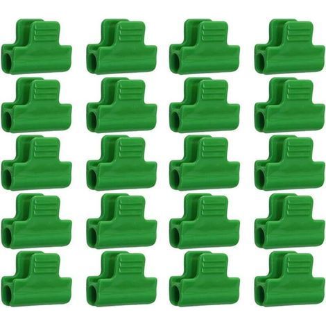 Pack of 20 Greenhouse Film Fixing Clips, Laminated Plastic, Clips for Shelters Banners, Frames and Row Covers 11mm Diameter - (1/5)