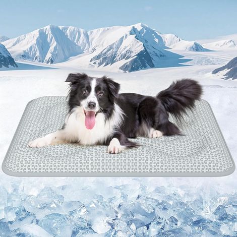 Alfombrilla refrescante extragruesa para gatos de 110 x 80 cm, con revestimiento de PCM, alfombrilla termocrómica refrescante para perros, refrigeración de mayor duración, diseño de doble cara, portát (1/5)