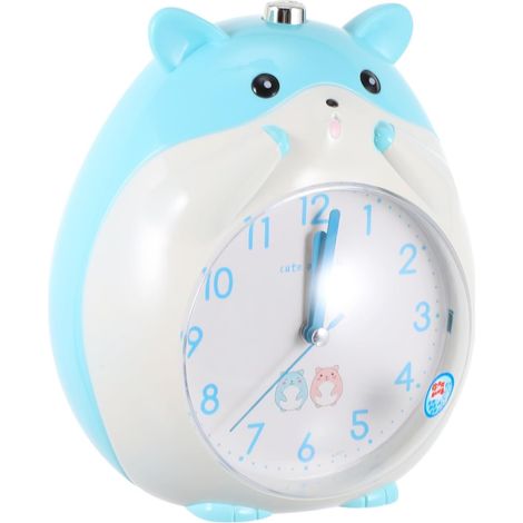 Réveil Garçon Fille Veilleuse Hamster Bleu Horloge de Bureau avec (1/5)