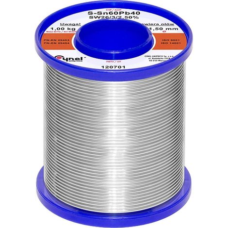 Blow filo di saldatura lega 60% stagno 1,50 mm 1 kg