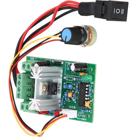 Régulateur de vitesse réglable PWM pour moteur à balais CC 5-30 V CC 6 A/150 W avec inverseur (1/5)