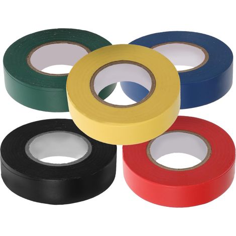 Lot de 5 rubans isolants électriques ignifugés et colorés pour (1/5)