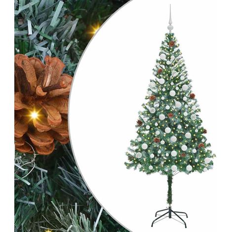 Árbol de Navidad artificial Verde 180 cm PVC y acero vidaXL