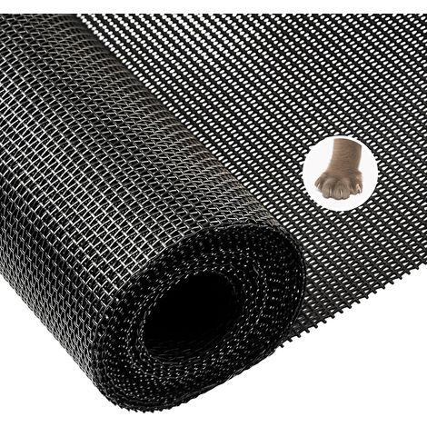 Mosquito Net Window Cat 250 x 120 cm, Reinforced Fibreglass Extra Thick Mosquito Net Roll, Durable Fibre, Anti-Insect Netting, Adjustable, for Doors, Windows, Garden – Black (1/5)