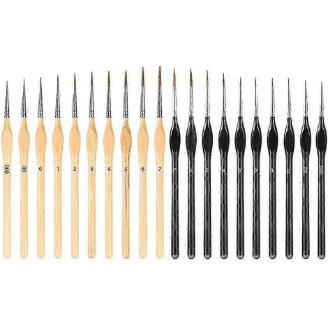 2025 20 Pinceaux de détail pour peinture à la gouache, kit de peinture miniature pour maquettes acryliques et peinture à l'huile (1/5)