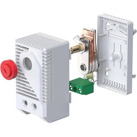 Thermostat et régulateur d'humidité à interrupteur mécanique NO/NC, 0-60 °C, pour armoire électrique 250 V CA. (1/4)