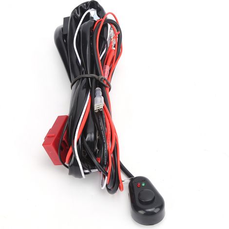 Faisceau de câblage pour projecteurs LED 12 V, relais 1 vers 2, fusible à lame en ligne universel pour voiture, quad et SSV (1/5)