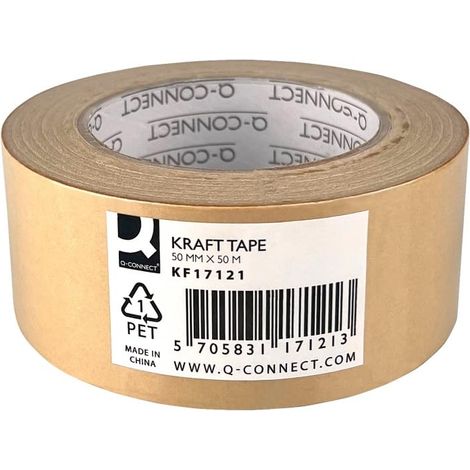 Ruban en papier kraft / 50 mm / 50 m/durable/solide/adhésif thermofusible/expédition de marchandises/emballage/rangement/organisation/pour la maison/entrepôt (1/2)