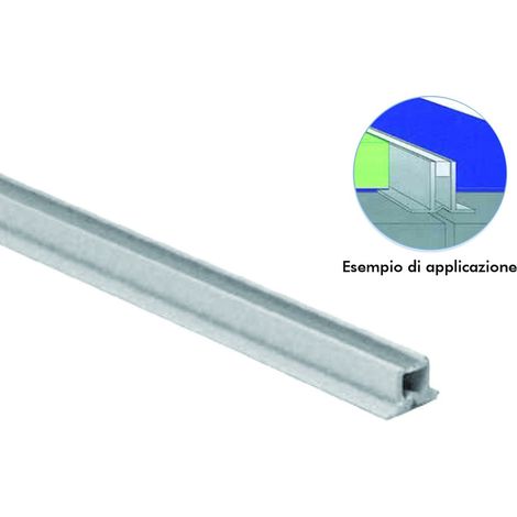 Giunto Di Dilatazione Per Pavimenti Per Interno - mm.8x10h. base mm.15 barra mt.2- trasparente - 50 pz